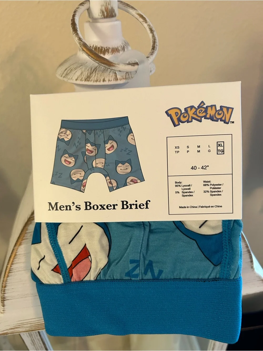 Bioworld Men's Boxer Briefs - Teal Snorlax Pattern